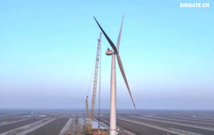 1月11日,更大功率等級的漂浮式風電機組——中國中車“啟航號”在山東東營風電裝備測試認證創新基地吊裝成功,標志著我國在海上超大型風機的探索邁出重要一步。該項目風電機組的配套塔筒是全球直徑更大、重量更重的塔筒型號,所用鋼板由河鋼集團舞鋼公司獨家提供。 1月11日,更大功率等級的漂浮式風電機組——中國中車“啟航號”在山東東營風電裝備測試認證創新基地吊裝成功,標志著我國在海上超大型風機的探索邁出重要一步。該項目風電機組的配套塔筒是全球直徑更大、重量更重的塔筒型號,所用鋼板由河鋼集團舞鋼公司獨家提供。
